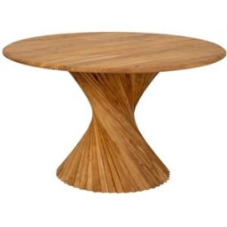Wanderlust deco Mesa de comedor de madera marrón claro 130x130x75 alt. Cm