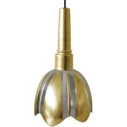 Tosel Lampara de suspension vidrio oro D18 cm