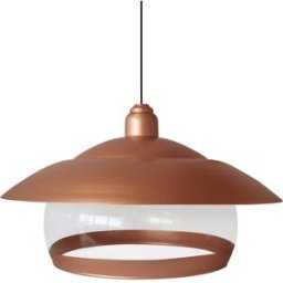 Tosel Lámpara de suspensión vidrio cobre D30 cm