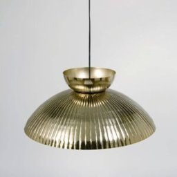 Maisons du Monde Lámpara de techo con forma de cúpula de acero dorado