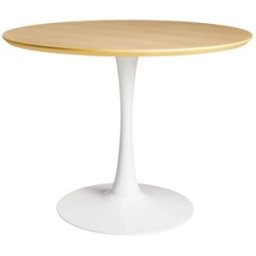Maisons du Monde Mesa de comedor redonda con pie central de 100 cm