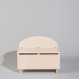 Maisons du Monde Baúl de almacenaje infantil de madera rosa blush