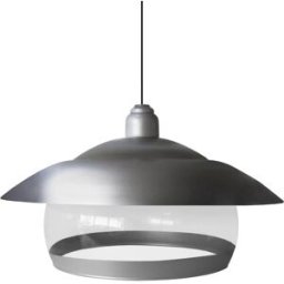 Tosel Lámpara de suspensión vidrio cromo D30 cm