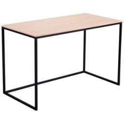 duehome Mesa de escritorio madera roble salvaje - negro