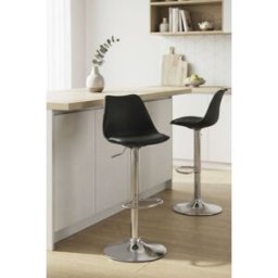 RegalosMiguel Taburete Alto Regulable Synk - Negro