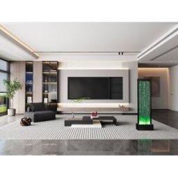 Unique Pared de burbujas de agua - LEDs de colores cambiantes- Altura 150 cm - Negro - BLENNIE