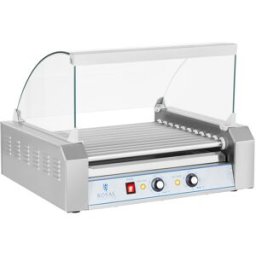 Royal Catering Asador de salchichas -11 Rodillos-Acero Inox 10010483
