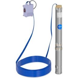 hillvert Bomba sumergible - 95 mm / 3,75'' - 10 800 l/h - 1 100 W - cable 20 m / altura de elevación 54 m - acero inoxidable 10060173