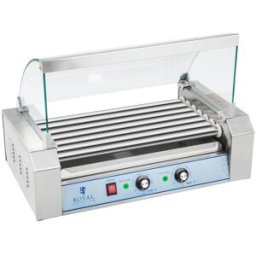 Royal Catering Asador de salchichas - 7 rodillos - acero inoxidable 10010479