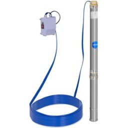 hillvert Bomba sumergible - 70 mm / 2,75'' - 3800 l/h - 550 W - cable 20 m / altura de elevación 60 m - acero inoxidable 10060175