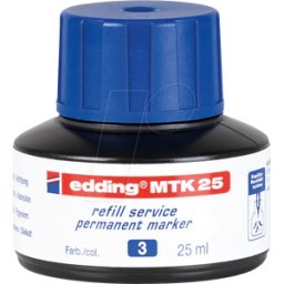 EDDING MTK25003 - Tinta de relleno, rotulador permanente, MTK 25, azul