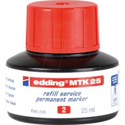 EDDING MTK25002 - Tinta de relleno, rotulador permanente, MTK 25, roja