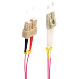 SHIVERPEAKS SHVP BS77941/4 - Cable de conexión dúplex LC/SC 50/125µ, OM4 violet