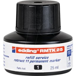 EDDING RMTK25001 - Tinta de relleno, rotulador permanente, RMTK 25, negra