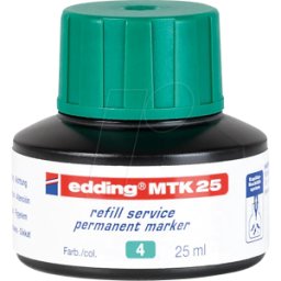 EDDING MTK25004 - Tinta de relleno, rotulador permanente, MTK 25, verde