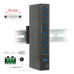 DELOCK 63919 - Hub externo, 10 USB 3.0, protección ESD