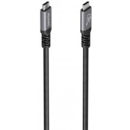 Cable USB 4.0 Tipo-C Aisens A156-0994/ USB Tipo-C Macho - USB Tipo-C Macho/ Hasta 240W/ 40Gbps/ 1m/