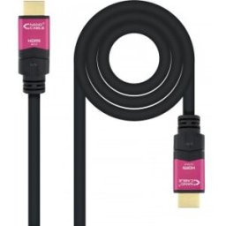 Nanocable 10.15.3715 cable HDMI 15 m HDMI tipo A (Estándar) Negro, Rosa