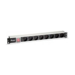 Equip REGLETA ALIMENTACION ALUMINIO RACK 19 1U 8 TOMAS CON INTERRUPTOR