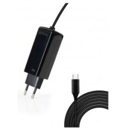 TooQ Cargador de portátil GAN USB-C PD 100W, Negro