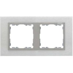 MARCO 2 ELEMENTOS NATURE INOX MATE ALUMINIO Simon ref. 82927-34