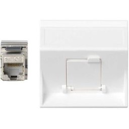 PLACA VD INCLINADA CG CON 1 CAT6F BLANCO Simon ref. 50003081-030