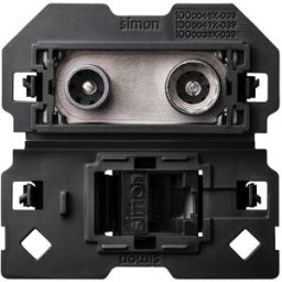 Toma R-TV+SAT Final con RJ45 cat6 2M Simon ref. 10000472-039
