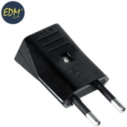 false CLAVIJA 10 A 250 V NEGRA RETRACTILADA EDM