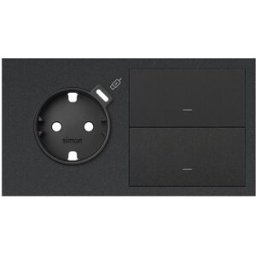 Kit front 2 el base con USB C+2 teclas Simon ref. 10020249-238