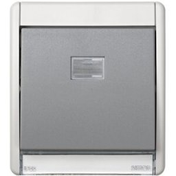 MARCO CON TECLA SIMPLE GRIS AQUA Simon ref. 4400010-035