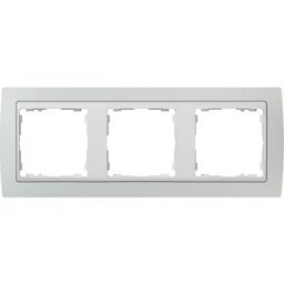 MARCO 3 ELEMENTOS.GRIS /ZOCALO BLANCO Simon ref. 82631-33