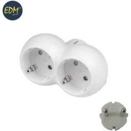 false ADAPTADOR DOBLE SALIDA RETRACTILADO EDM