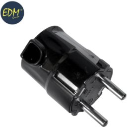 false CLAVIJA SCHUKO T/TL S/LATERAL 4,8 mm. NEGRA RETRACTILADA EDM