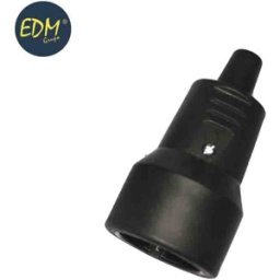 false BASE AEREA GOMA 10/16 A 250 V T/TL IP44 4,8 mm. NEGRA RETRAC. EDM