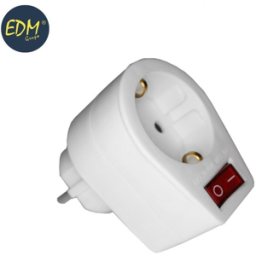 false CLAVIJA ADAPTADORA CON INTERRUPTOR RETRACTILADA(10128052) EDM