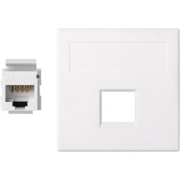 PLACA VD PLANA SG CON 1 CAT6U BLANCO Simon ref. 50002185-030