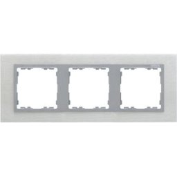 MARCO 3 ELEMENTOS NATURE INOX MATE ALUMINIO Simon ref. 82937-34