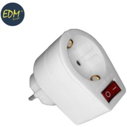 false CLAVIJA ADAPTADORA CON INTERRUPTOR ENVASADA
