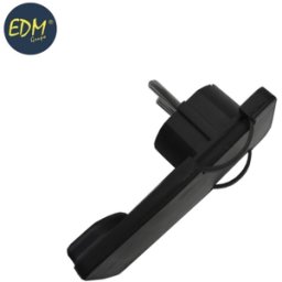 false CLAVIJA SCHUKO EXTRAPLANA 10/16A T/TL 4,8MM NEGRA