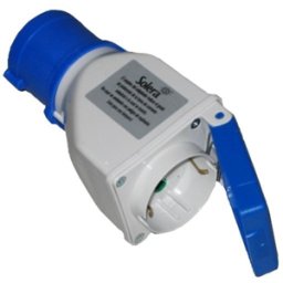 false CLAVIJA ADAPTADOR CETAC A BASE SCHUKO CON TAPA 2P+T 16 A RETRACTILADA