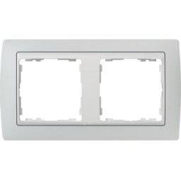 MARCO 2 ELEMENTOS.GRIS /ZOCALO BLANCO Simon ref. 82621-33