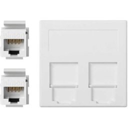 PLACA VD PLANA CG CON 2 CAT5EU BLANCO Simon ref. 50004089-030