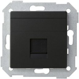 Placa v&d; univ. plana c/g polvo para 1 RJ45 Simon ref. 8200005-098