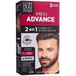 Llongueras Men Advance Crema Colorante 3 Castaño Oscuro