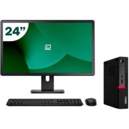 Pack Lenovo M720q Tiny i5 8500T 16GB SSD 512GB + LCD 24" + Tecl y Ratón Inalámbrico + WiFi