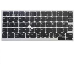 Kit Pegatinas Teclado Español Completo para Lenovo, Vinilo Resistente con Fondo Gris UV