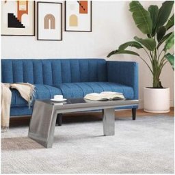 vidaxl Mesa de centro estilo aviador vintage de aluminio