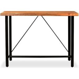 vidaxl Mesa de bar de madera maciza de acacia 150x70x107 cm