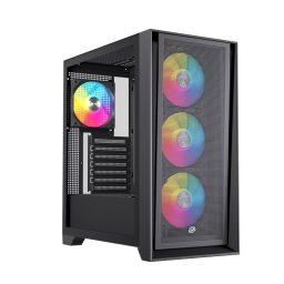 Torre Einarex Pulse P600 RGB Black ATX/Micro ATX/Mini-ITX Cristal Templado 3x120mm RGB