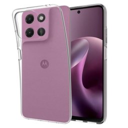 Funda para móvil Just in Case Cover case TPU transparente para Motorola Moto G17 y G17 Power